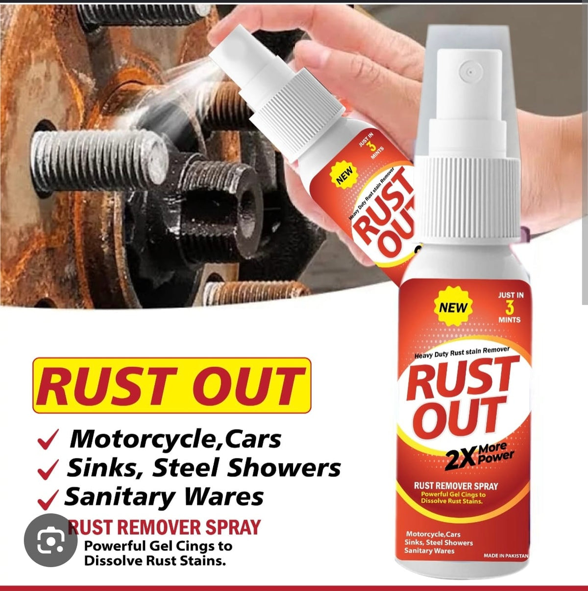 Rust out Rust Remover Spray Anti Rust Spray
